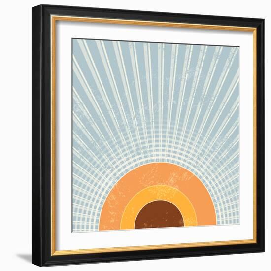 Retro Starburst Background-one AND only-Framed Photographic Print