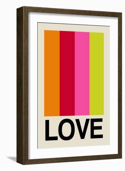 Retro Stripe LOVE Fruit-Frances Collett-Framed Giclee Print