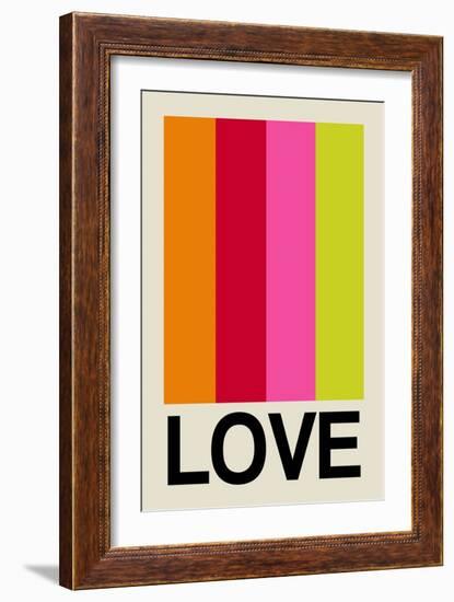 Retro Stripe LOVE Fruit-Frances Collett-Framed Giclee Print