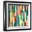 Retro Stripe Seamless Pattern with Grunge Effect-gudinny-Framed Art Print