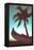 Retro Style Canoe and Palm Tree-Mr Doomits-Framed Premier Image Canvas