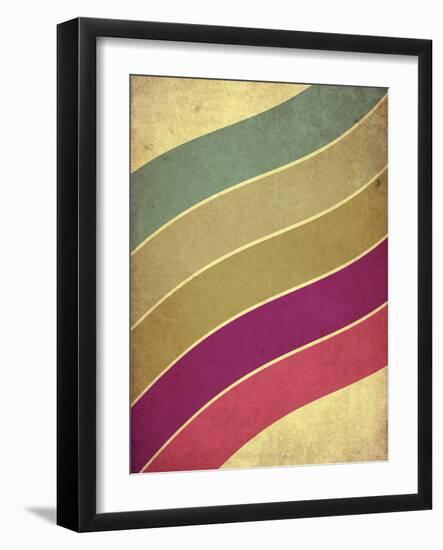 Retro Style Music Grunge Background with Color Lines-pashabo-Framed Photographic Print