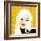 Retro Style Portrait of a Young Blonde Woman-Alena Kozlova-Framed Art Print