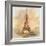 Retro Styled Background - Eiffel Tower-Maugli-l-Framed Art Print