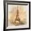 Retro Styled Background - Eiffel Tower-Maugli-l-Framed Art Print