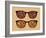 Retro Sunglasses with Autumn Reflection in It.-panova-Framed Art Print