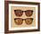 Retro Sunglasses with Autumn Reflection in It.-panova-Framed Art Print