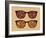 Retro Sunglasses with Autumn Reflection in It.-panova-Framed Art Print