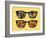 Retro Sunglasses with Halloween Reflection in It.-panova-Framed Art Print