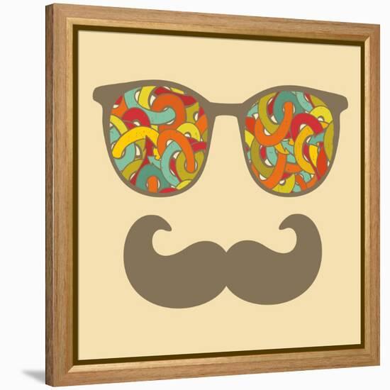 Retro Sunglasses with Reflection for Hipster.-panova-Framed Stretched Canvas