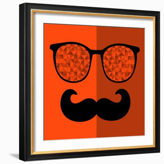 Retro Sunglasses with Reflection for Hipster.-panova-Framed Art Print