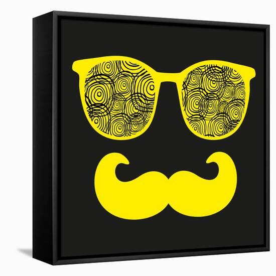 Retro Sunglasses with Reflection for Hipster.-panova-Framed Stretched Canvas