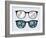 Retro Sunglasses with Winter Reflection in It.-panova-Framed Art Print