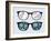 Retro Sunglasses with Winter Reflection in It.-panova-Framed Art Print