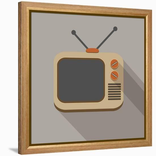 Retro Tv Set-YasnaTen-Framed Stretched Canvas