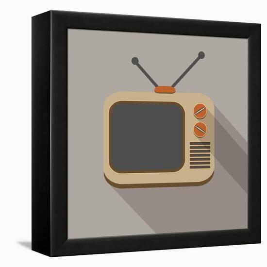 Retro Tv Set-YasnaTen-Framed Stretched Canvas