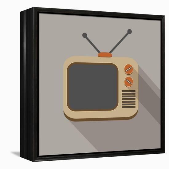 Retro Tv Set-YasnaTen-Framed Stretched Canvas