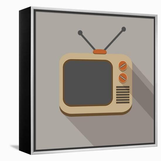 Retro Tv Set-YasnaTen-Framed Stretched Canvas