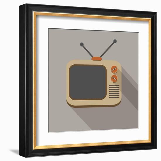 Retro Tv Set-YasnaTen-Framed Art Print