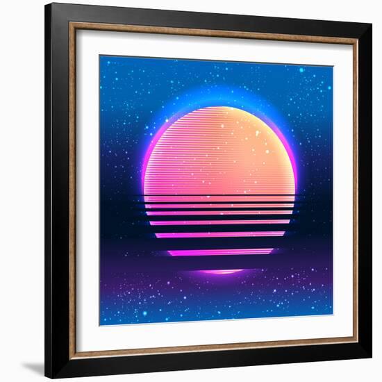 Retro Vintage 80S or 90S Geometric Style Abstract Background. Good Design for Textile T-Shirt Print-Gorbash Varvara-Framed Art Print