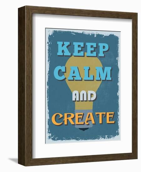 Retro Vintage Motivational Quote Poster. Vector Illustration-sibgat-Framed Premium Giclee Print