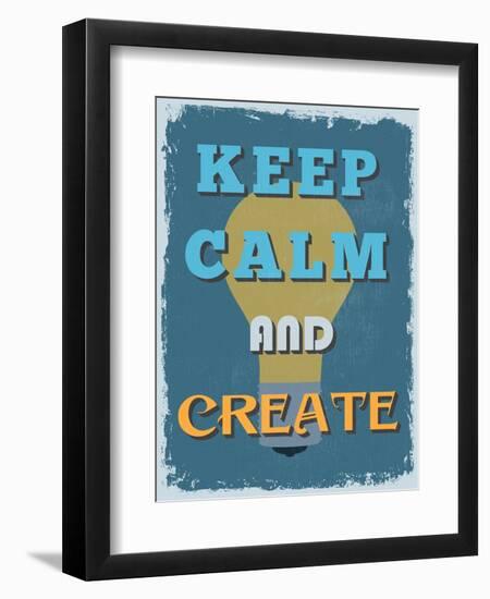 Retro Vintage Motivational Quote Poster. Vector Illustration-sibgat-Framed Premium Giclee Print