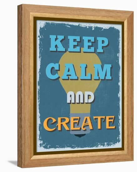 Retro Vintage Motivational Quote Poster. Vector Illustration-sibgat-Framed Stretched Canvas