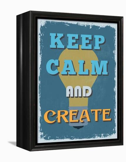 Retro Vintage Motivational Quote Poster. Vector Illustration-sibgat-Framed Stretched Canvas