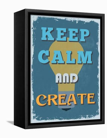 Retro Vintage Motivational Quote Poster. Vector Illustration-sibgat-Framed Stretched Canvas