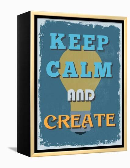 Retro Vintage Motivational Quote Poster. Vector Illustration-sibgat-Framed Stretched Canvas