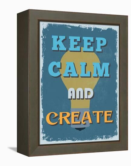 Retro Vintage Motivational Quote Poster. Vector Illustration-sibgat-Framed Stretched Canvas