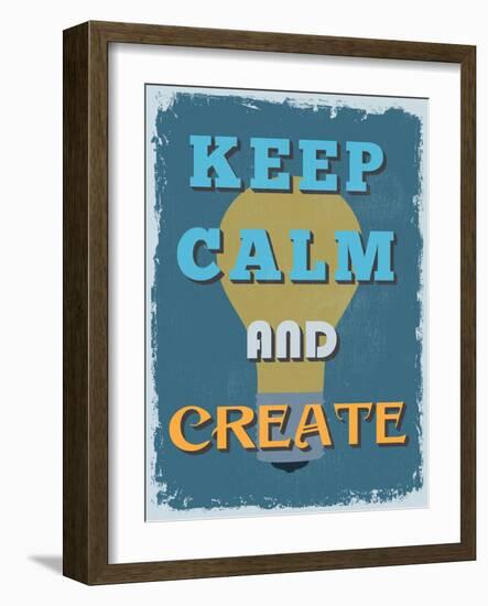 Retro Vintage Motivational Quote Poster. Vector Illustration-sibgat-Framed Art Print