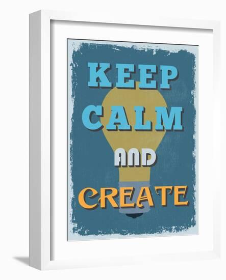 Retro Vintage Motivational Quote Poster. Vector Illustration-sibgat-Framed Art Print