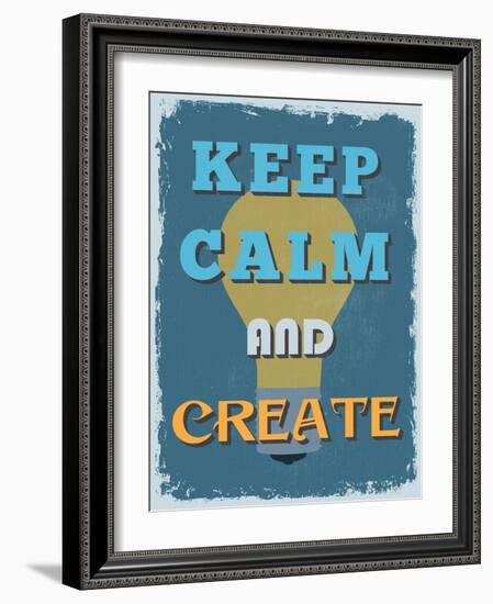 Retro Vintage Motivational Quote Poster. Vector Illustration-sibgat-Framed Art Print