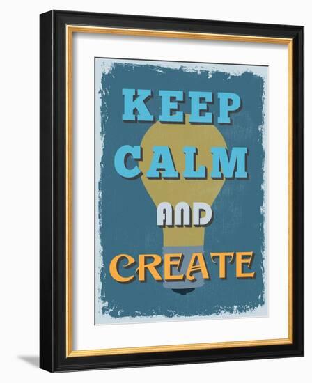 Retro Vintage Motivational Quote Poster. Vector Illustration-sibgat-Framed Art Print