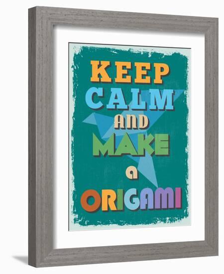 Retro Vintage Motivational Quote Poster. Vector Illustration-sibgat-Framed Art Print