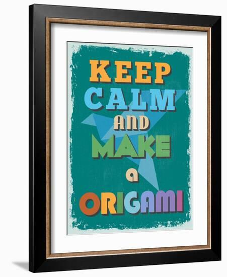 Retro Vintage Motivational Quote Poster. Vector Illustration-sibgat-Framed Art Print