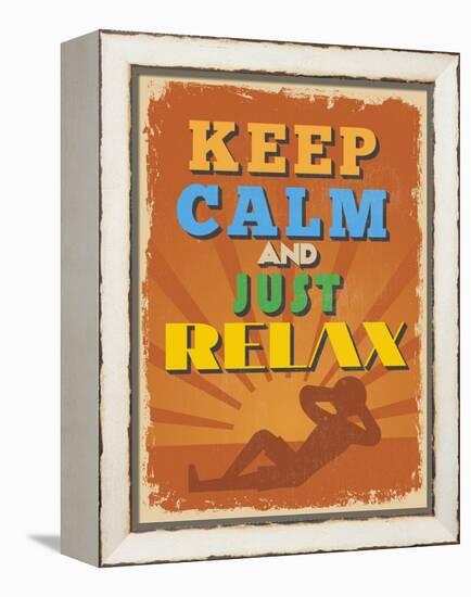 Retro Vintage Motivational Quote Poster. Vector Illustration-sibgat-Framed Stretched Canvas