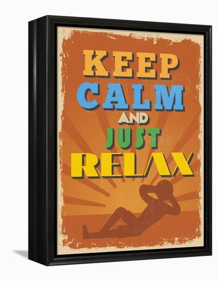 Retro Vintage Motivational Quote Poster. Vector Illustration-sibgat-Framed Stretched Canvas