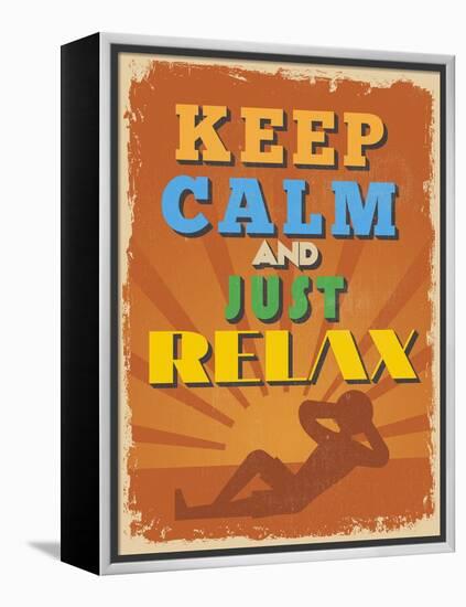 Retro Vintage Motivational Quote Poster. Vector Illustration-sibgat-Framed Stretched Canvas