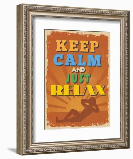 Retro Vintage Motivational Quote Poster. Vector Illustration-sibgat-Framed Premium Giclee Print