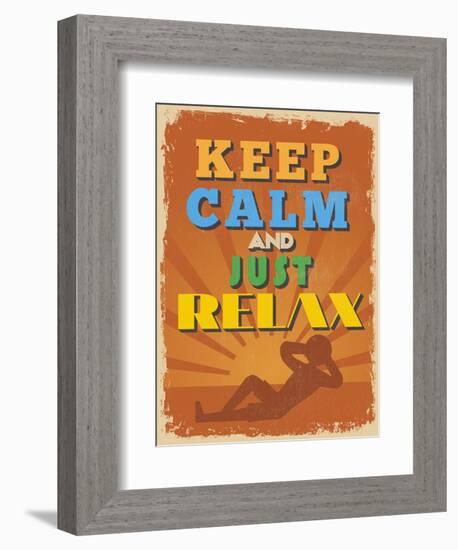 Retro Vintage Motivational Quote Poster. Vector Illustration-sibgat-Framed Premium Giclee Print