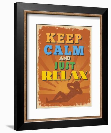 Retro Vintage Motivational Quote Poster. Vector Illustration-sibgat-Framed Premium Giclee Print