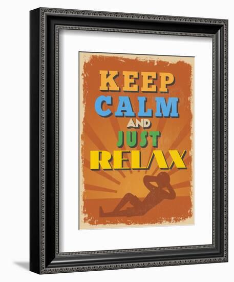 Retro Vintage Motivational Quote Poster. Vector Illustration-sibgat-Framed Premium Giclee Print