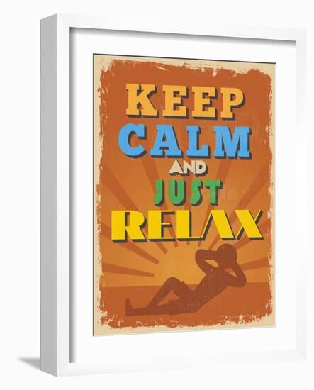 Retro Vintage Motivational Quote Poster. Vector Illustration-sibgat-Framed Art Print