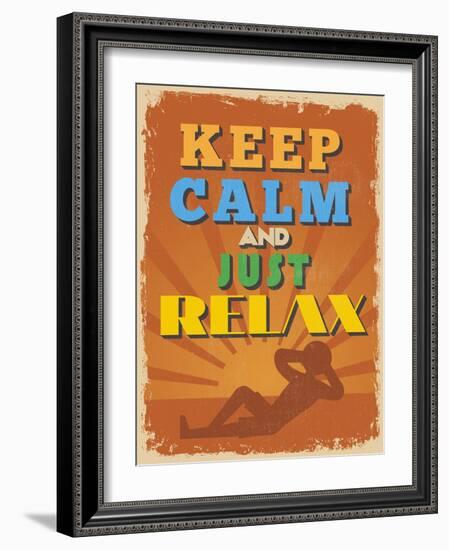 Retro Vintage Motivational Quote Poster. Vector Illustration-sibgat-Framed Art Print