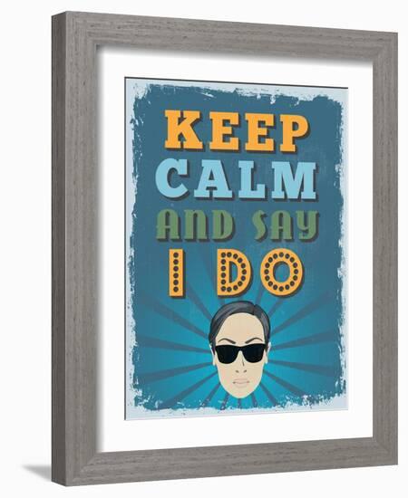 Retro Vintage Motivational Quote Poster. Vector Illustration-sibgat-Framed Art Print