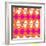 Retro Wave Pattern Orange-null-Framed Giclee Print