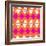 Retro Wave Pattern Orange-null-Framed Giclee Print