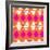 Retro Wave Pattern Orange-null-Framed Giclee Print